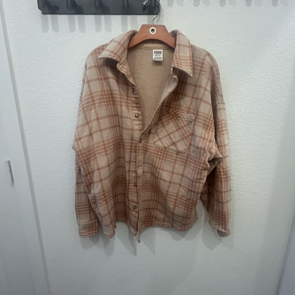 Plaid Tan Shacket